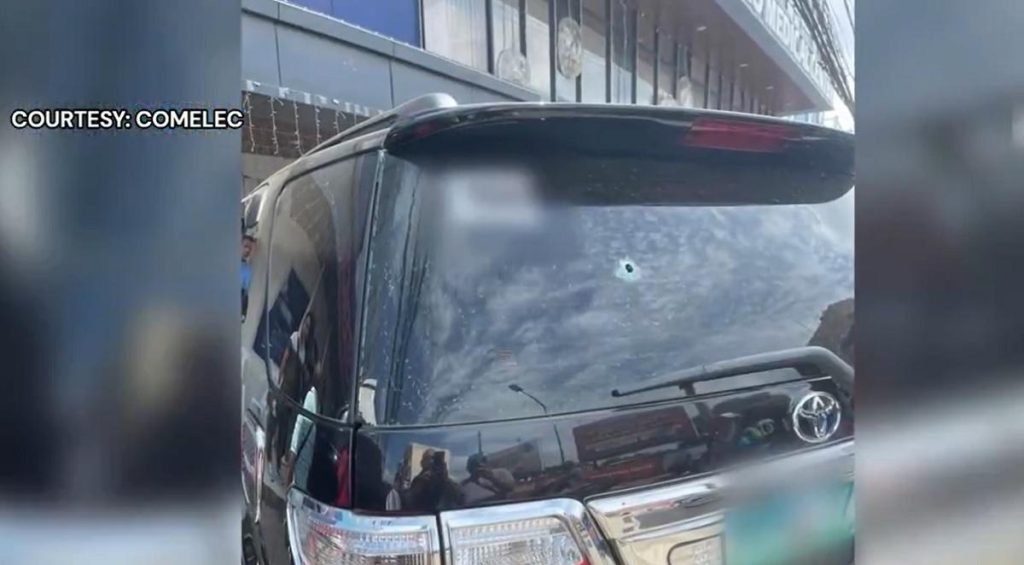 Vehicle of Provincial Election Supervisor of Sulu shot, Dec. 21, 2024