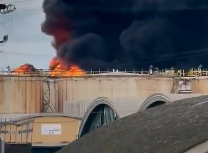 Florence fuel depot explosion prompts thick black smoke to cover sky