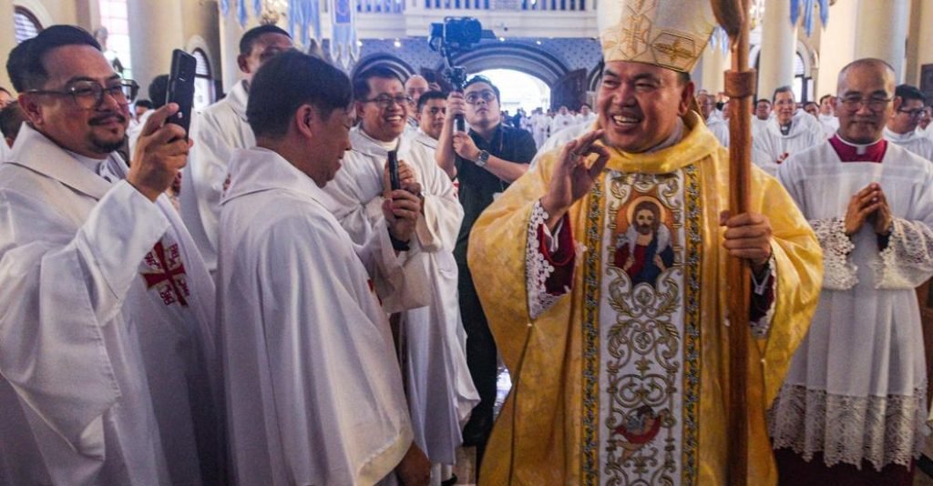 From the laying on of hands to the pouring of holy oil, the ordination of a new Catholic bishop is an hours-long ritual full of symbolism