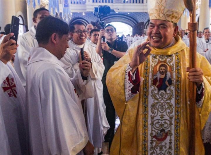 From the laying on of hands to the pouring of holy oil, the ordination of a new Catholic bishop is an hours-long ritual full of symbolism