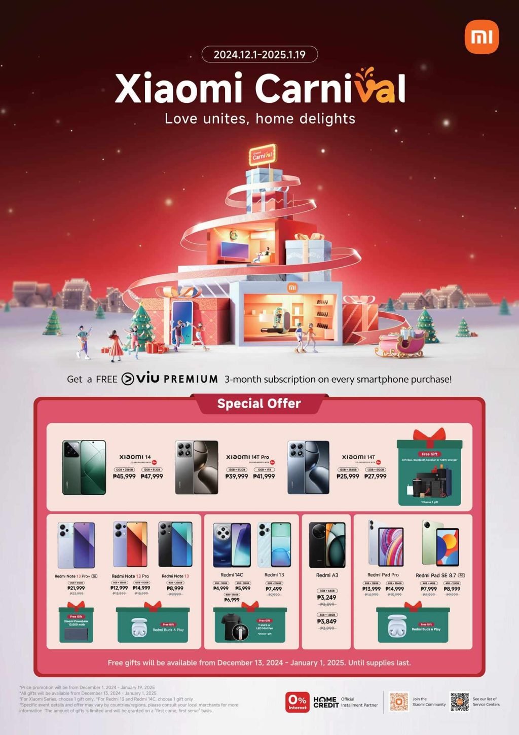 Get exclusive freebies when you buy a new phone at the Xiaomi Carnival