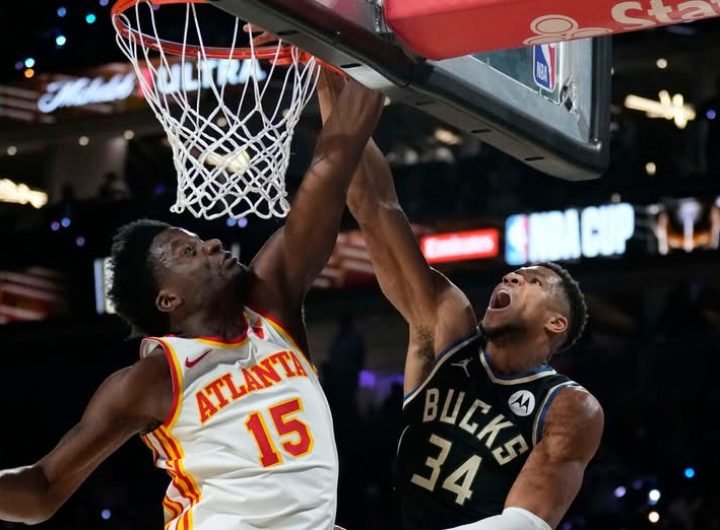 Giannis Antetokounmpo drops all-around numbers yet again as the Bucks claim a championship berth in the NBA Cup in Las Vegas. #NBA