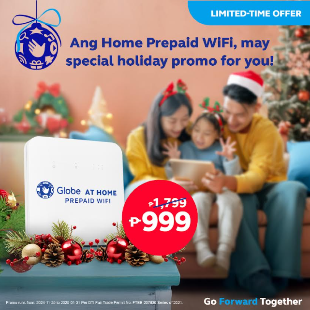 Give the Gift of Connectivity this Holiday Season with Globe AT HOME Prepaid WiFi: Php 999 for a Limited Time Only