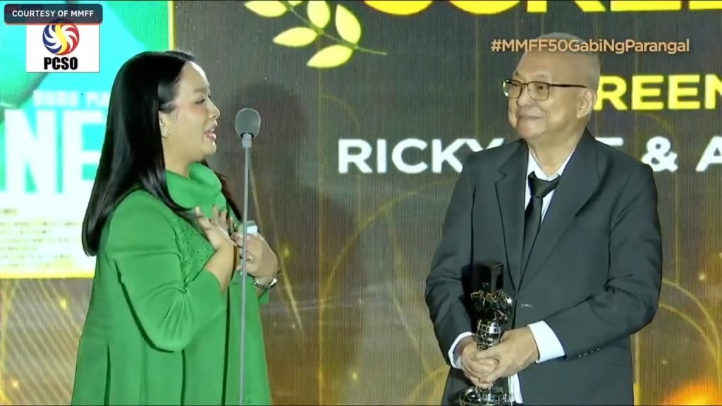 'Green Bones' written by National Artist Ricky Lee and Angeli Atienza wins the Best Screenplay award at the Metro Manila Film Festival 2024 Gabi ng Pa