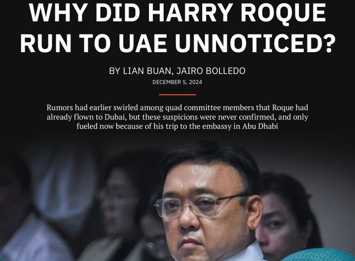 Harry Roque, former presidential spokesperson to Rodrigo Duterte, discreetly left the country for the UAE when he was faced with a congressional warra