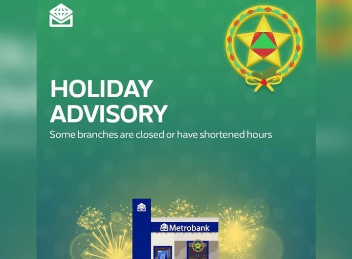 Heads-up, Metrobank users! Select branches will be open for your holiday banking needs. #BrandRap