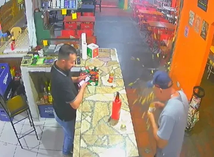 Horror moment diner's fast food snack explodes like 'bomb' as he bites into it