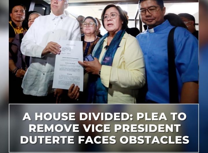 House lawmakers are divided over whether the impeachment complaint lodged against Vice President Sara Duterte will prosper given the time constraint o