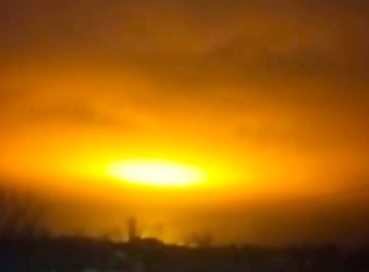 Huge doomsday flash over key Putin oil depot as Ukraine strikes with drone