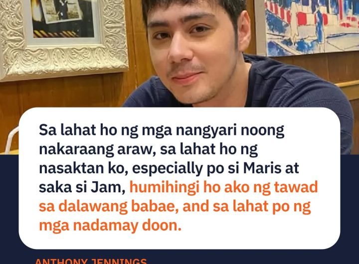 In a short video statement on Friday, December 6, Anthony Jennings apologizes to his ex-girlfriend Jam Villanueva and on-screen partner Maris Racal in