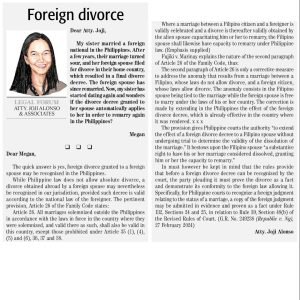 In must however be kept in mind that the rules provide that before a foreign divorce decree can be recognized by the court, the party pleading it must