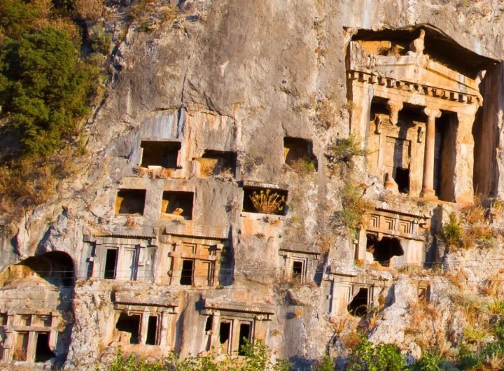 Inside ancient cities of the dead where people were buried in cliff faces - with bizarre tie to Santa Claus