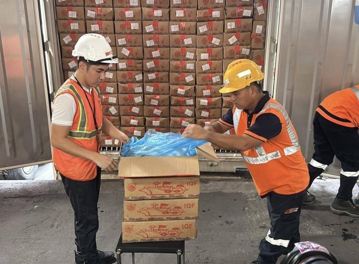 LOOK: Personnel from the Bureau of Customs unload and present the contents of the boxes inside the container vans recently turned over to the Departme