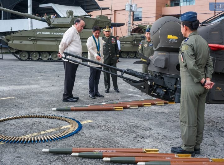 LOOK: President Ferdinand R. Marcos Jr. takes a closer look at the static display during the Armed Forces of the Philippines 89th Anniversary on 20 De