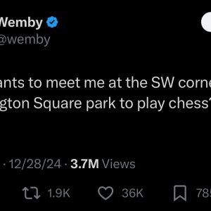 LOOK: San Antonio Spurs star Victor Wembanyama poses with New Yorkers at Washington Square Park on Saturday afternoon after inviting his followers on