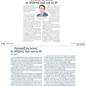 Maintaining the position of the Philippines as an influential IP leader in the region and beyond, the recently launched Philippine IP Strategy 2025-20