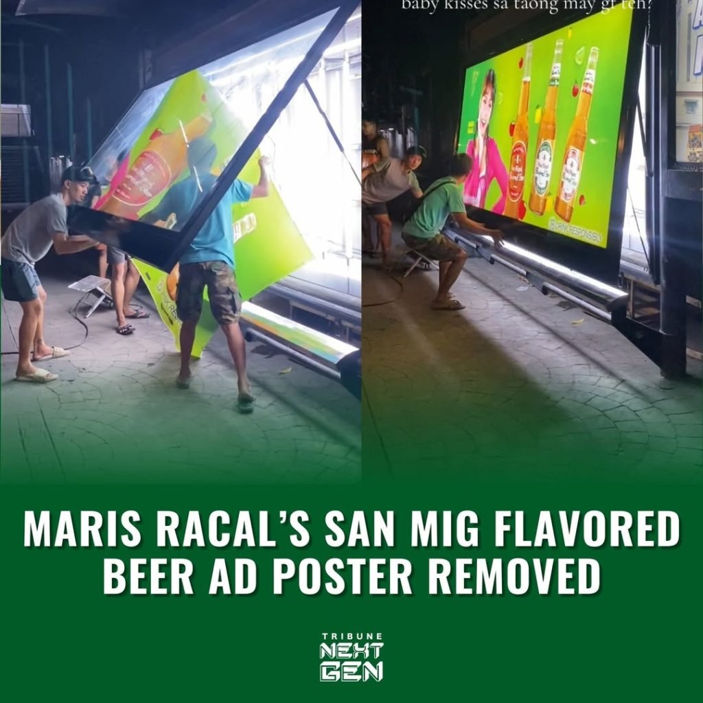 Maris Racal’s San Mig Flavored Beer ad poster removed