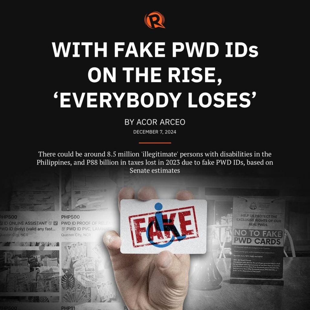 Members of the Restaurant Owners of the Philippines told Rappler that they started noticing an increase in the number of fake PWD identification cards