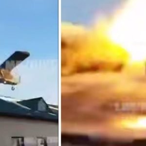 Moment fireball erupts in Russian city after drone attack | World | News