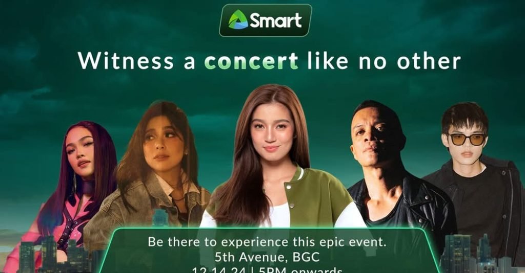 No weekend plans yet? Test Smart's 5G Max Experience this December 14 and catch a free concert from these artists. #BrandRap