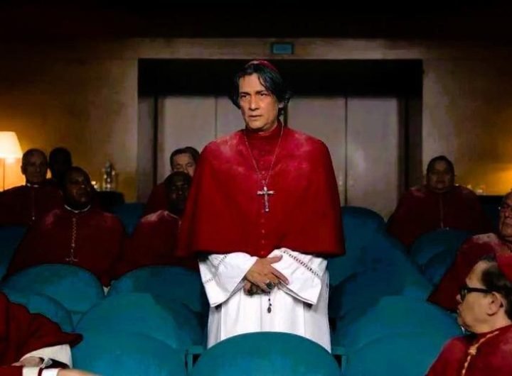 Originally written as Filipino in the novel source, Cardinal Benitez's nationality was switched to Mexican, played by Carlos Diehz, in the film adapta