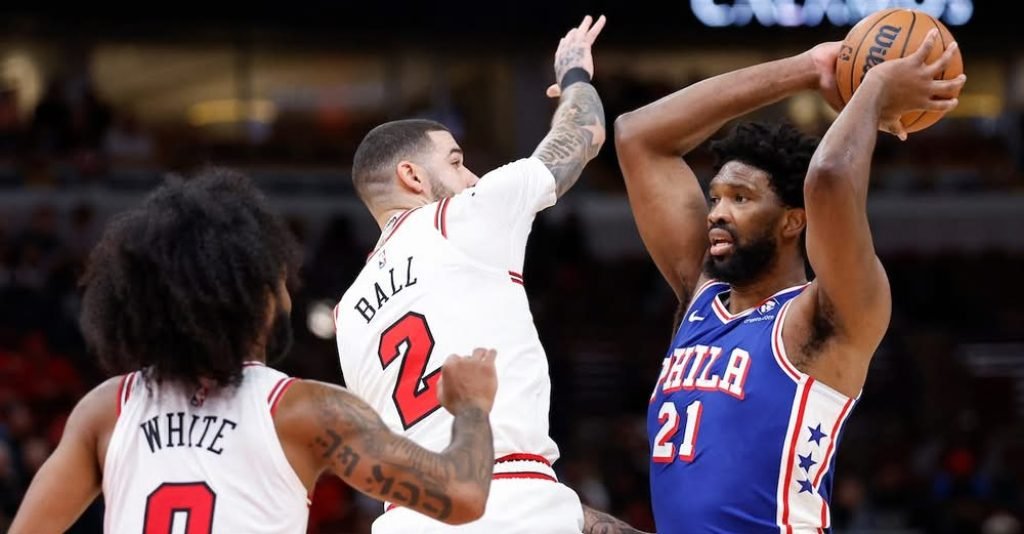 Out for seven games due to a left knee injury, Joel Embiid returns and carries the 76ers to their fourth win in five games