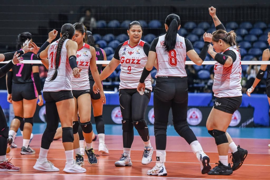 Petro Gazz Angels in a PVL All-Filipino Conference game against Akari Chargers.