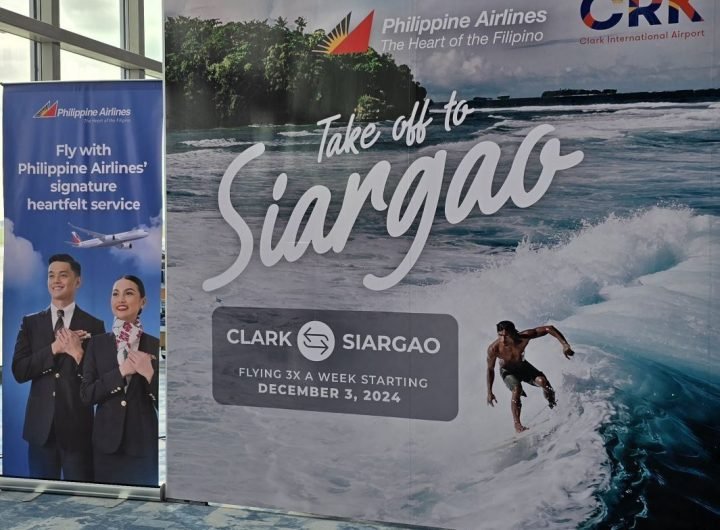 Philippine Airlines launches its new Clark-Siargao flights starting Tuesday, December 3. The airline operates three weekly flights between the two sto