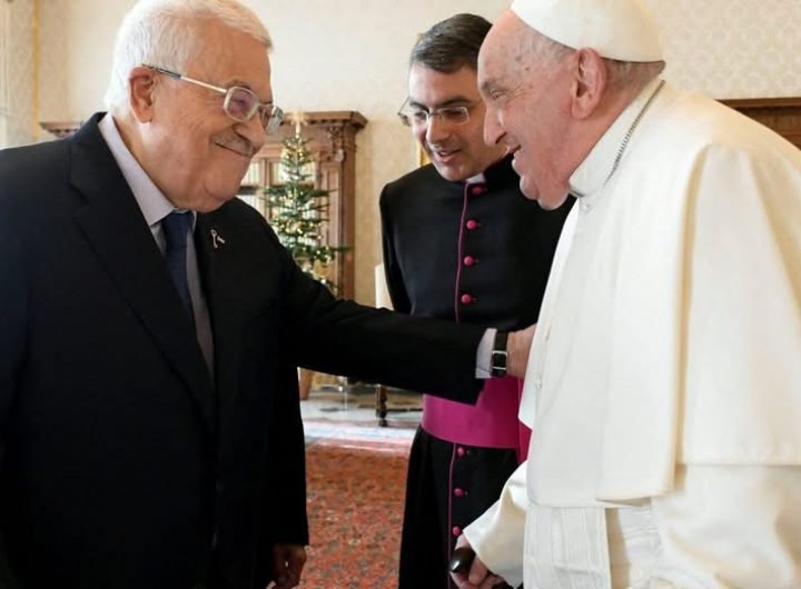 Pope Francis and Palestinian President Mahmoud Abbas held private talks for a half-hour, the Vatican says, but offers few other details about the meet