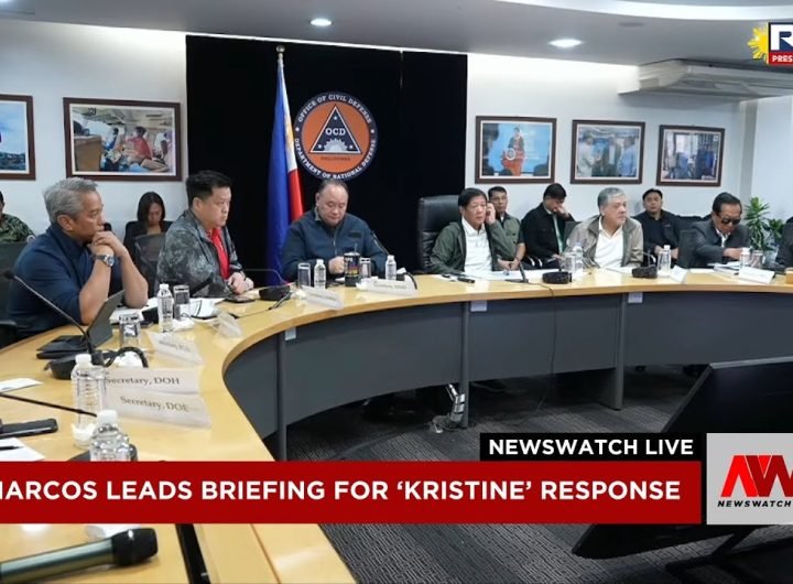 President Marcos leads briefing for 'Kristine' response