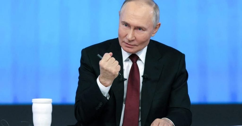 Putin dismisses an assertion that Russia was in a weak position, saying that Russia had got much stronger since he ordered troops into Ukraine in 2022