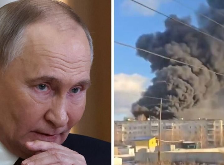 Russia burning as insane footage shows factory up in flames | World | News