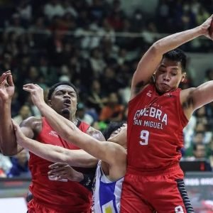 Scottie Thompson drains the game-winning triple at the buzzer to preserve the efforts of import Justin Brownlee and RJ Abarrientos as Barangay Ginebra