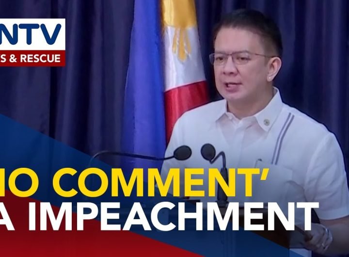 Senate Pres. Escudero, ‘no comment’ sa VP impeachment; Mga senador, hinimok ring ‘wag magsalita