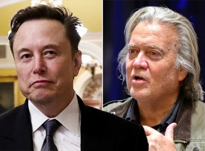 Steve Bannon mocks ‘toddler’ Elon Musk after he tells X user to ‘f*** yourself’ over visa bust-up