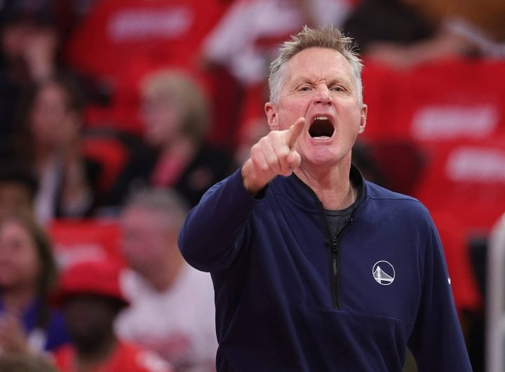 Coach Steve Kerr of the Golden State Warriors  NBA Houston Rockets officiating