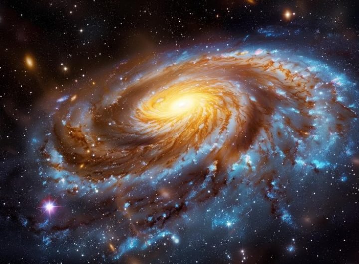 Astronomy Spiral Galaxy Art Concept