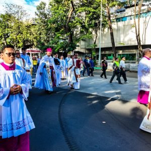 The Archdiocese of Cebu holds a religious procession from the Cebu Provincial Capitol to the Cebu Metropolitan Cathedral on Sunday afternoon, December