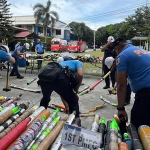 The Pampanga Police Provincial Office (PPPO) reported on Sunday that its operatives destroyed hundreds of prohibited items confiscated during the holi