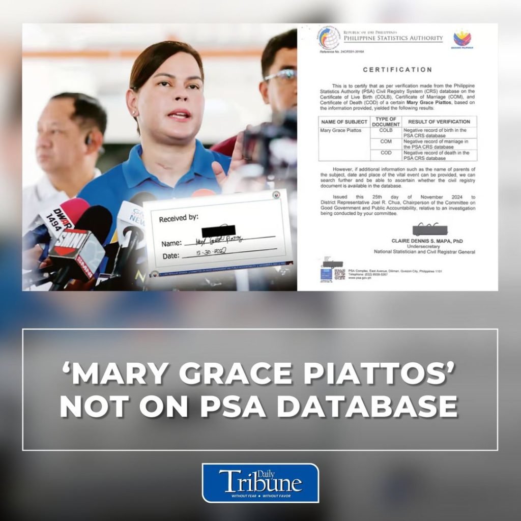 The confirmation by the Philippine Statistics Authority (PSA) that it has no record of a “Mary Grace Piattos” in its database has sparked calls for th