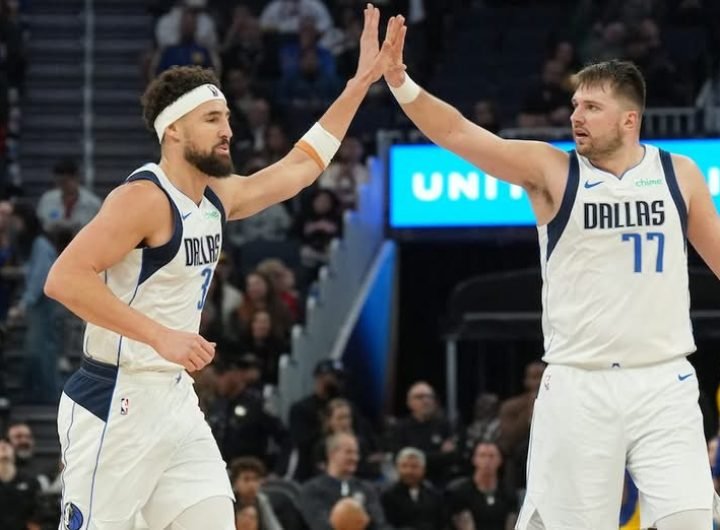 The trio of Luka Doncic, Klay Thompson, and Kyrie Irving combine for 95 points as the Mavericks win for the eighth time in the last nine games.