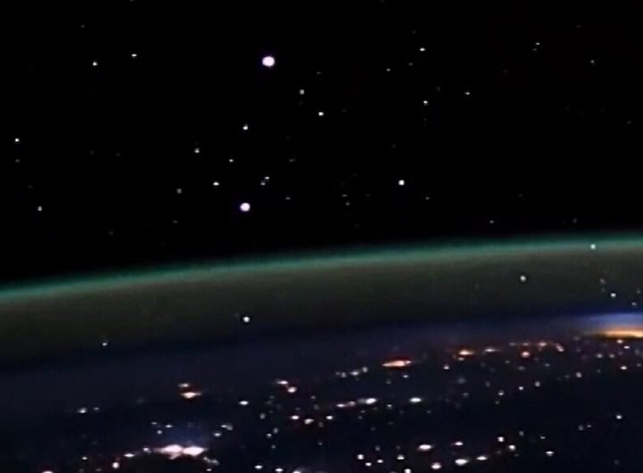 #TheMoment an astronaut captured 'cosmic fireflies' on video