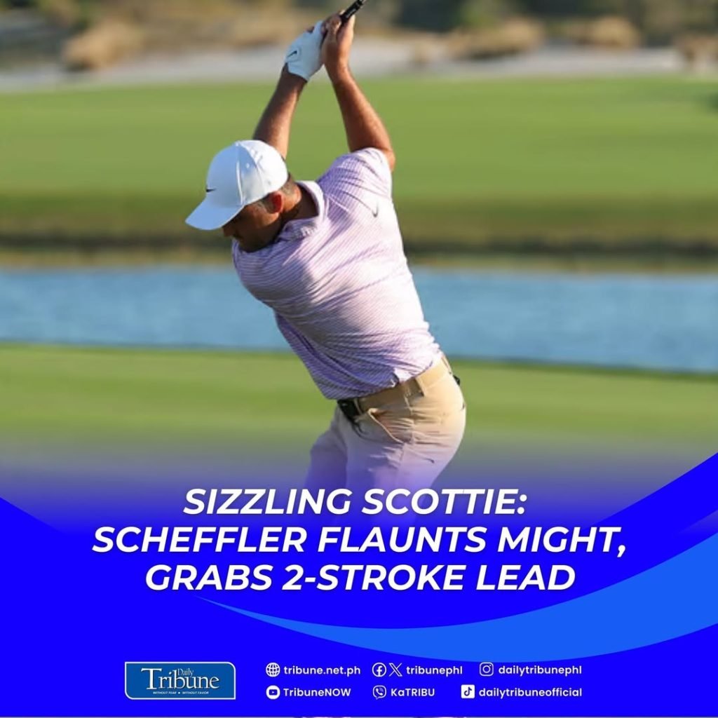 Top-ranked defending champion Scottie Scheffler fired a bogey-free eight-under par 64 to seize a two-stroke lead after Friday’s second round of the He