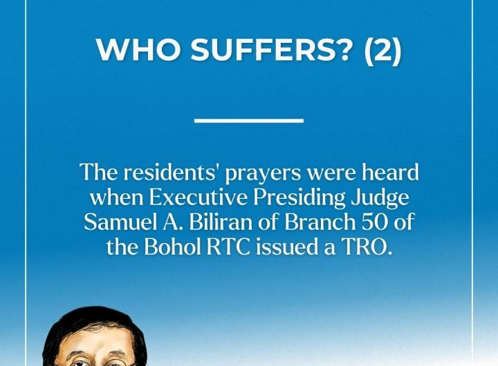 Two constituencies continue to suffer at this moment. One is the nation, while the other is the residents of Loboc, Bohol, and neighboring towns.