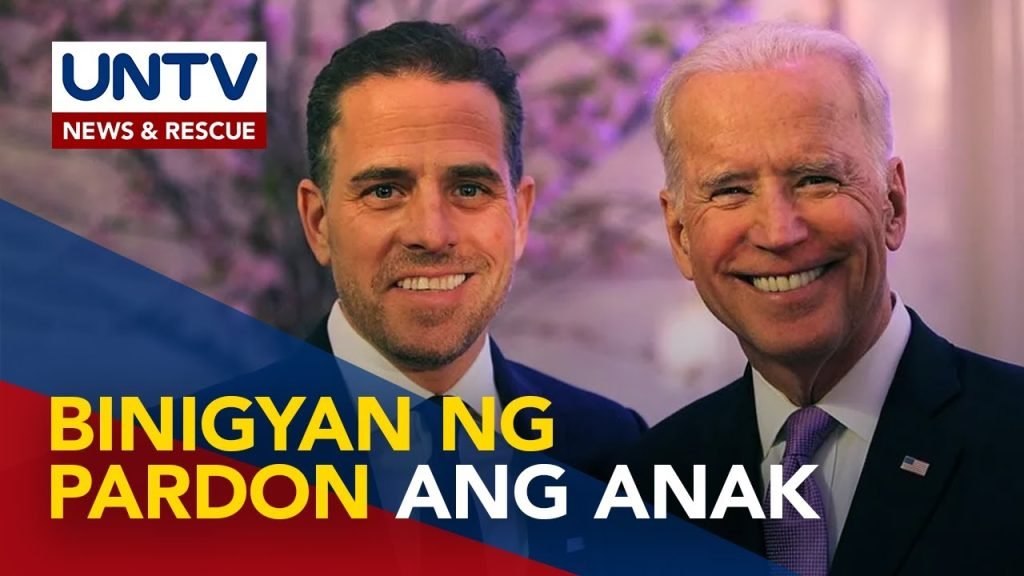 US Pres. Joe Biden, ginawaran ng presidential pardon ang anak na si Hunter