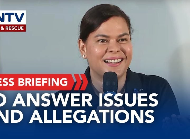 VP Duterte holds a press briefing to answer issues and allegations against her | November 27, 2024