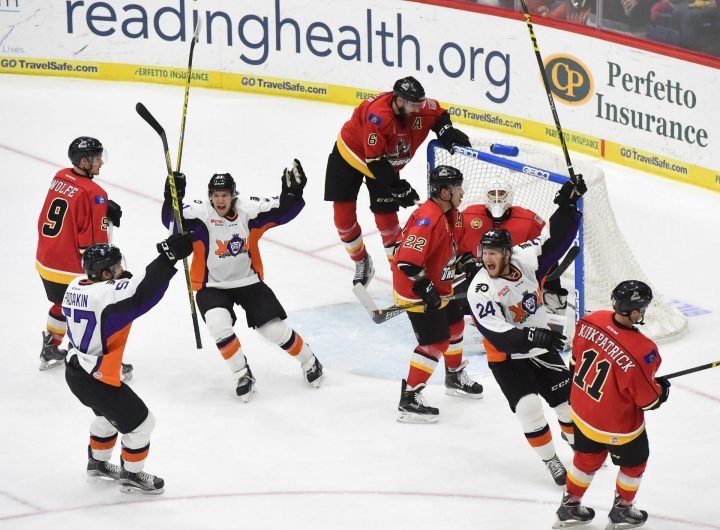 Watch: Goalie fight breaks out in first period during Thunder-Royals ECHL game