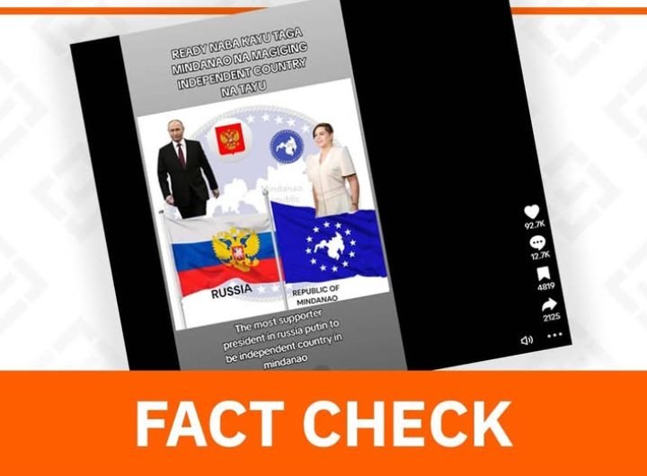 While Russia has backed separatist movements to support its interests, Putin has not made any comment supporting calls for an independent Mindanao