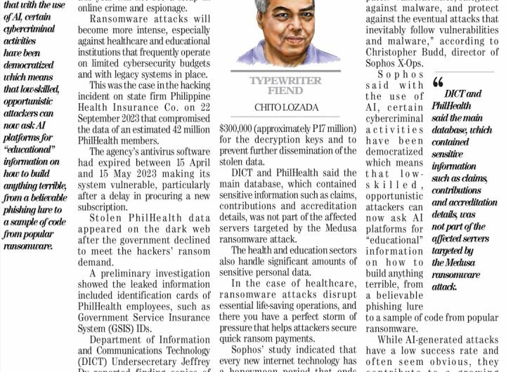 Based on the projections of global cybersecurity firm Sophos, this year will not see a letup in online crime and espionage.