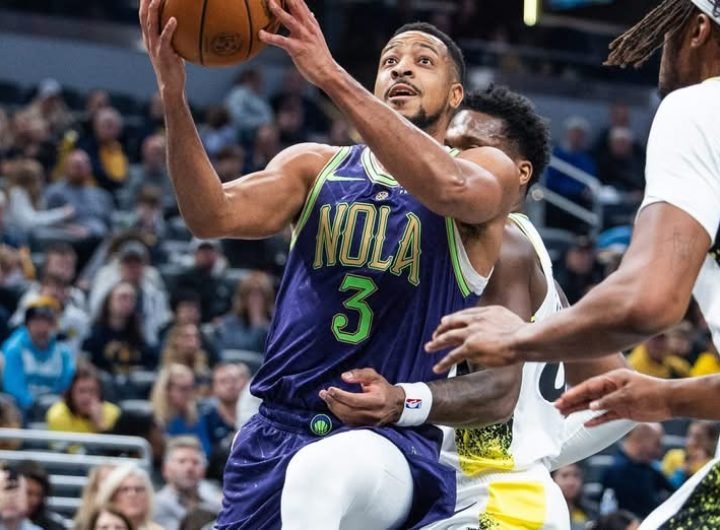 CJ McCollum ties his career-high with 50 huge points on 10-of-16 threes as the hard-luck New Orleans Pelicans end an 11-game win drought against fello